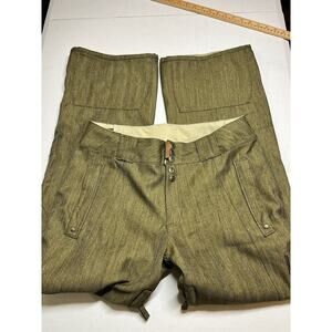 Grenade Green Stitched Boho Snowboarding Snowpants Womens Size